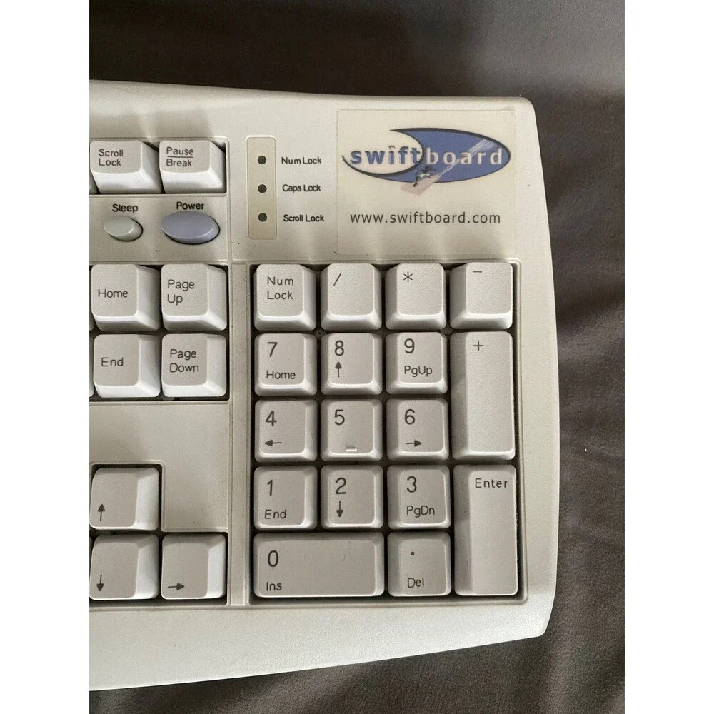 CLICKY Keyboard Model SK-720H PS/2 Port TESTED WORKS Swiftboard HOT KEYS